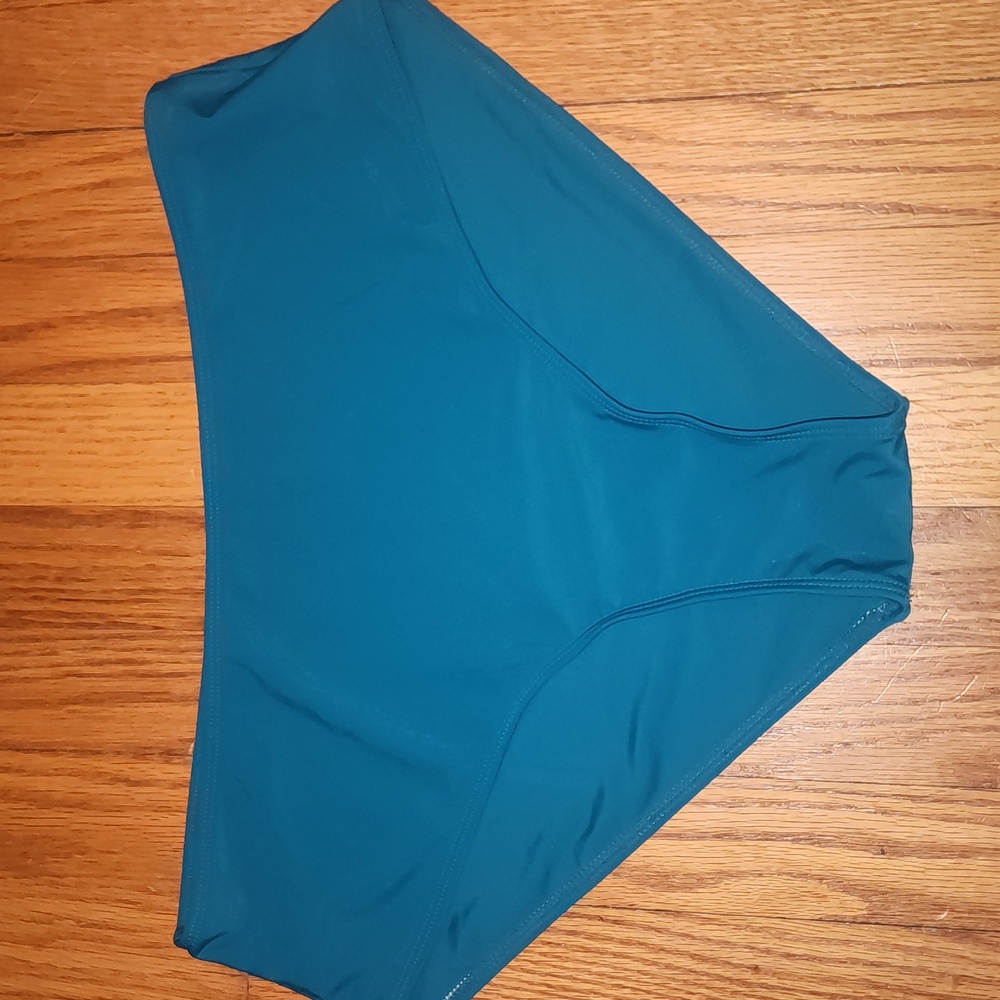 Teal High-Waisted Bikini Bottom